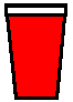 Red pint glass